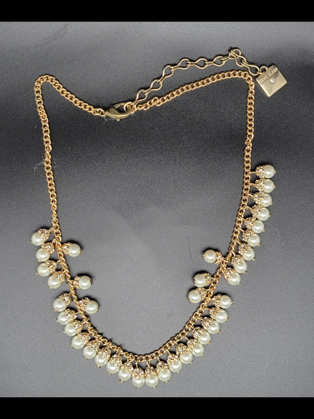 Anne Klein Gold-Tone Pearl Fringe Necklace